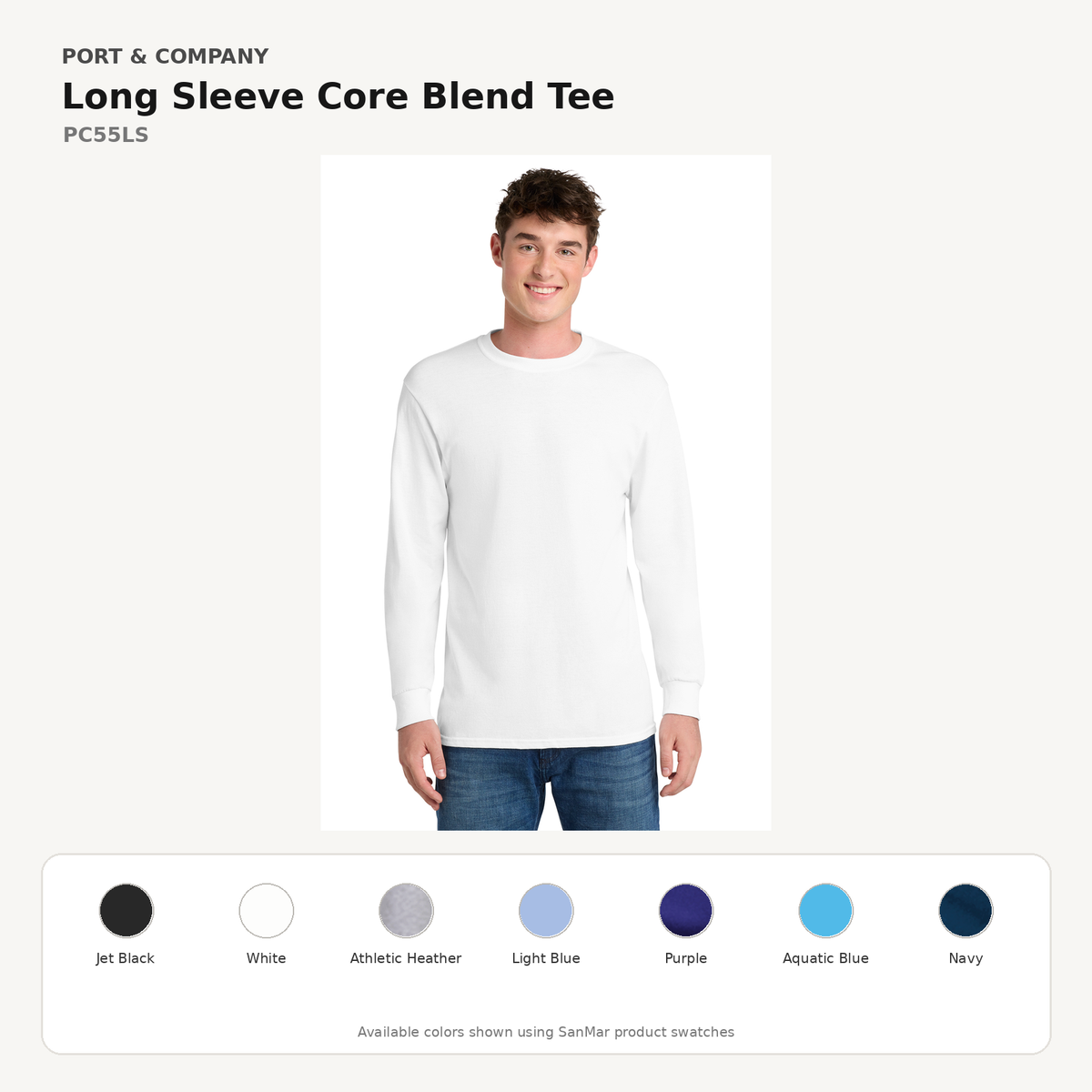 Port and Co Long Sleeve T-Shirt (PC55LS)