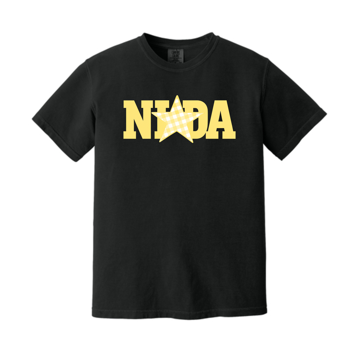 NIDA Youth Gingham Star Tee - Comfort Colors (9018)