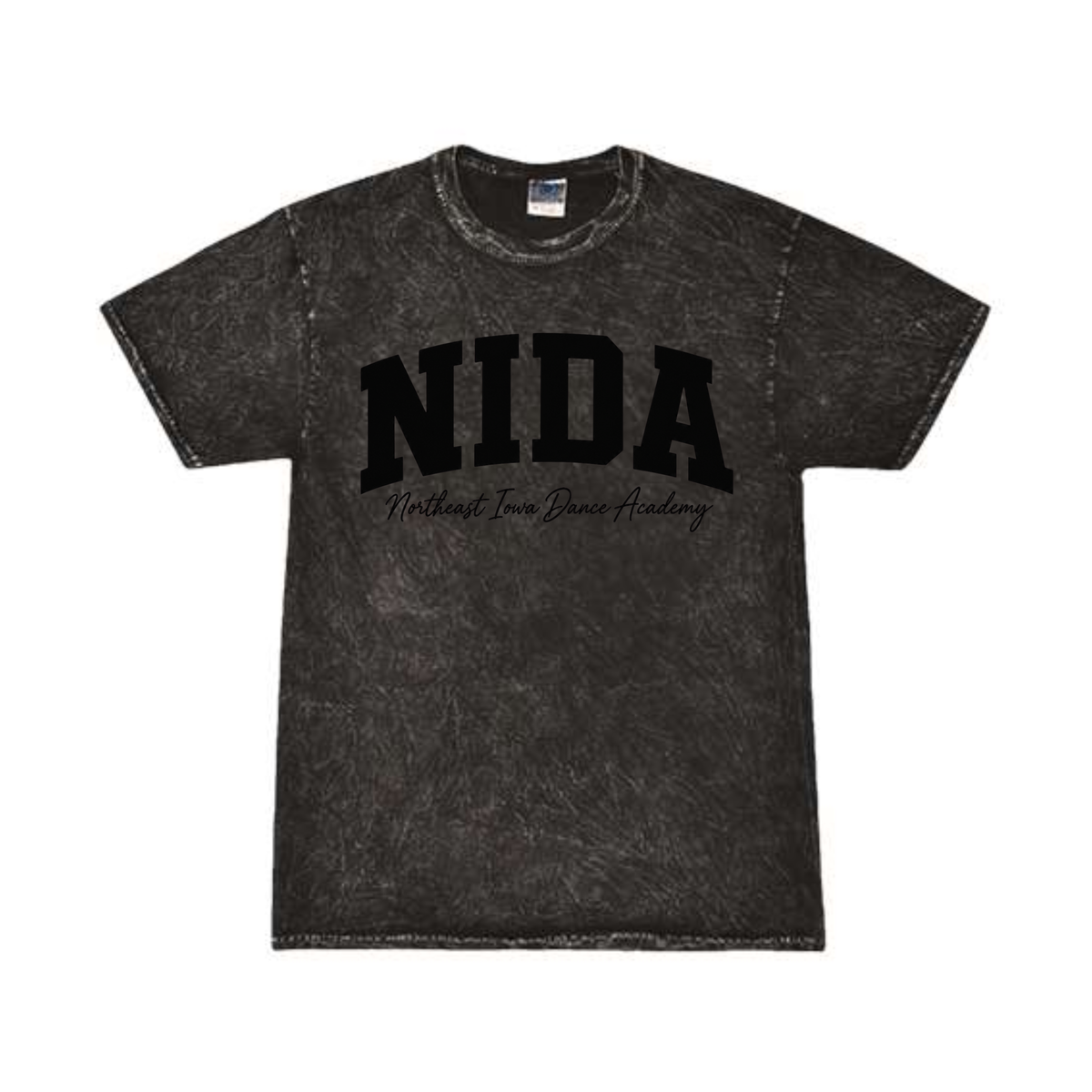 NIDA Acid Wash Tee - Colortone (Black Acid Wash)