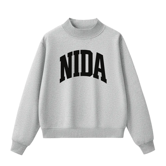 NIDA Grey Mock Neck - Tapstitch
