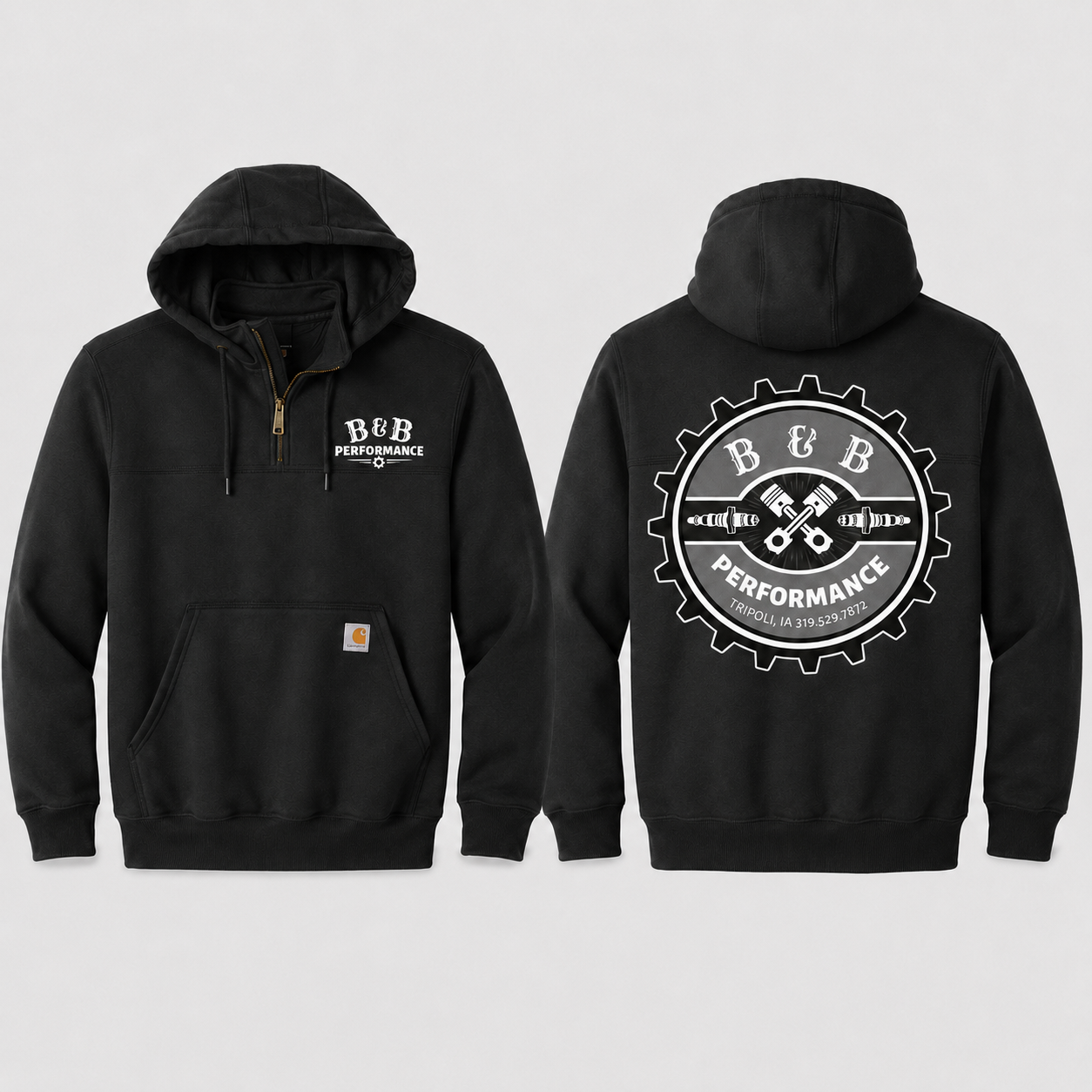 Carhartt® Rain Defender® Paxton Heavyweight Hooded Zip Mock Sweatshirt