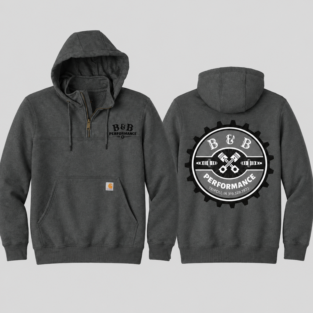 Carhartt® Rain Defender® Paxton Heavyweight Hooded Zip Mock Sweatshirt