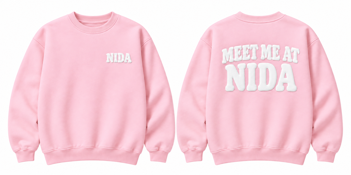 NIDA Puff Print Crewneck - Gildan Softstyle (SF000)