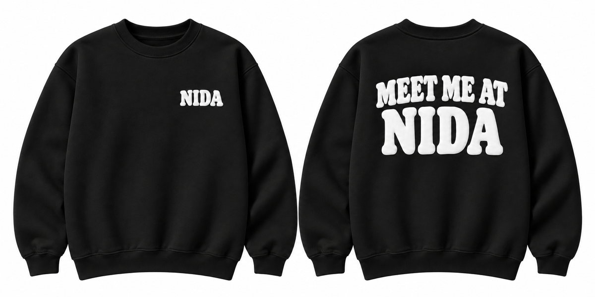 NIDA Puff Print Crewneck - Gildan Softstyle (SF000)
