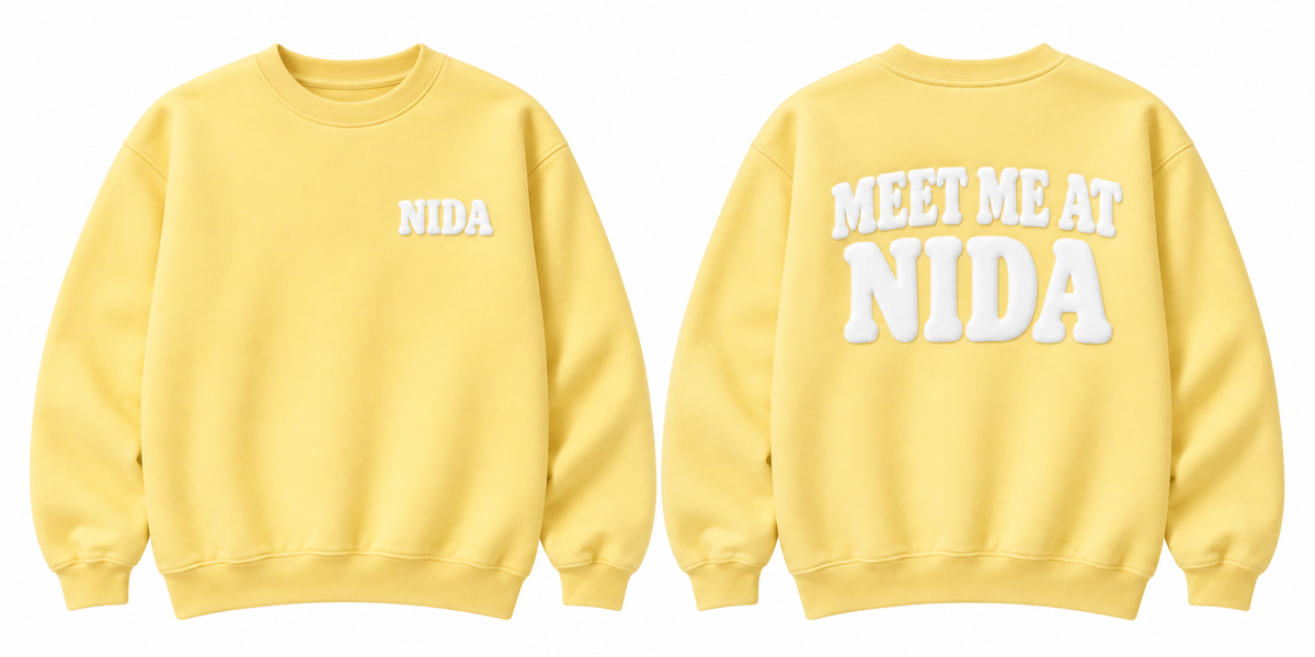 NIDA Puff Print Crewneck - Gildan Softstyle (SF000)