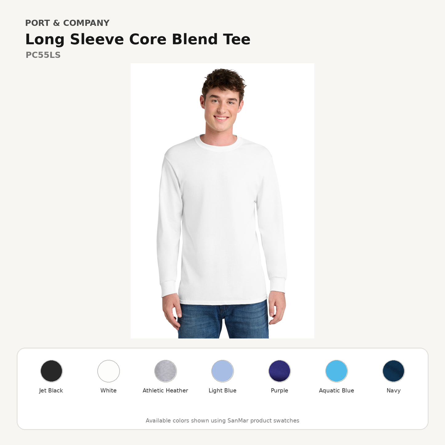 Port and Co Long Sleeve T-Shirt (PC55LS)