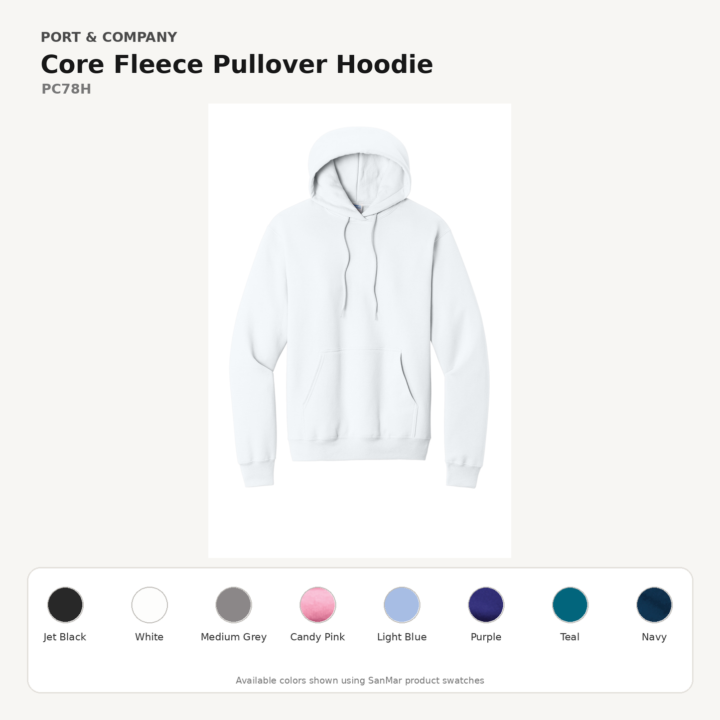 Port & Co Core Fleece Pullover Hoodie (PC78H)