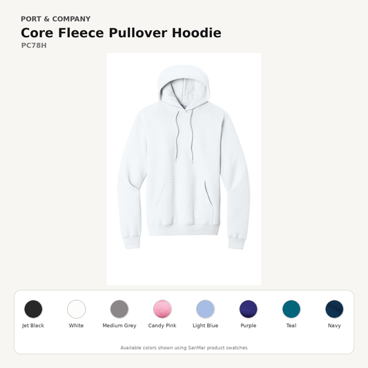 Port & Co Core Fleece Pullover Hoodie (PC78H)