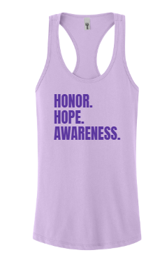 Next Level Apparel® Women’s Ideal Racerback Tank- Honor. Hope. Awareness.
