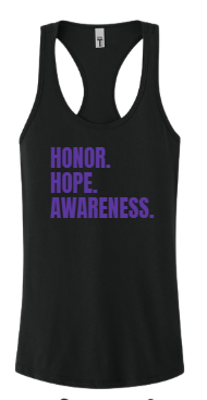 Next Level Apparel® Women’s Ideal Racerback Tank- Honor. Hope. Awareness.