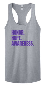 Next Level Apparel® Women’s Ideal Racerback Tank- Honor. Hope. Awareness.