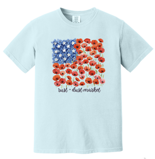 Flower Comfort Colors® Youth Heavyweight Ring Spun Tee